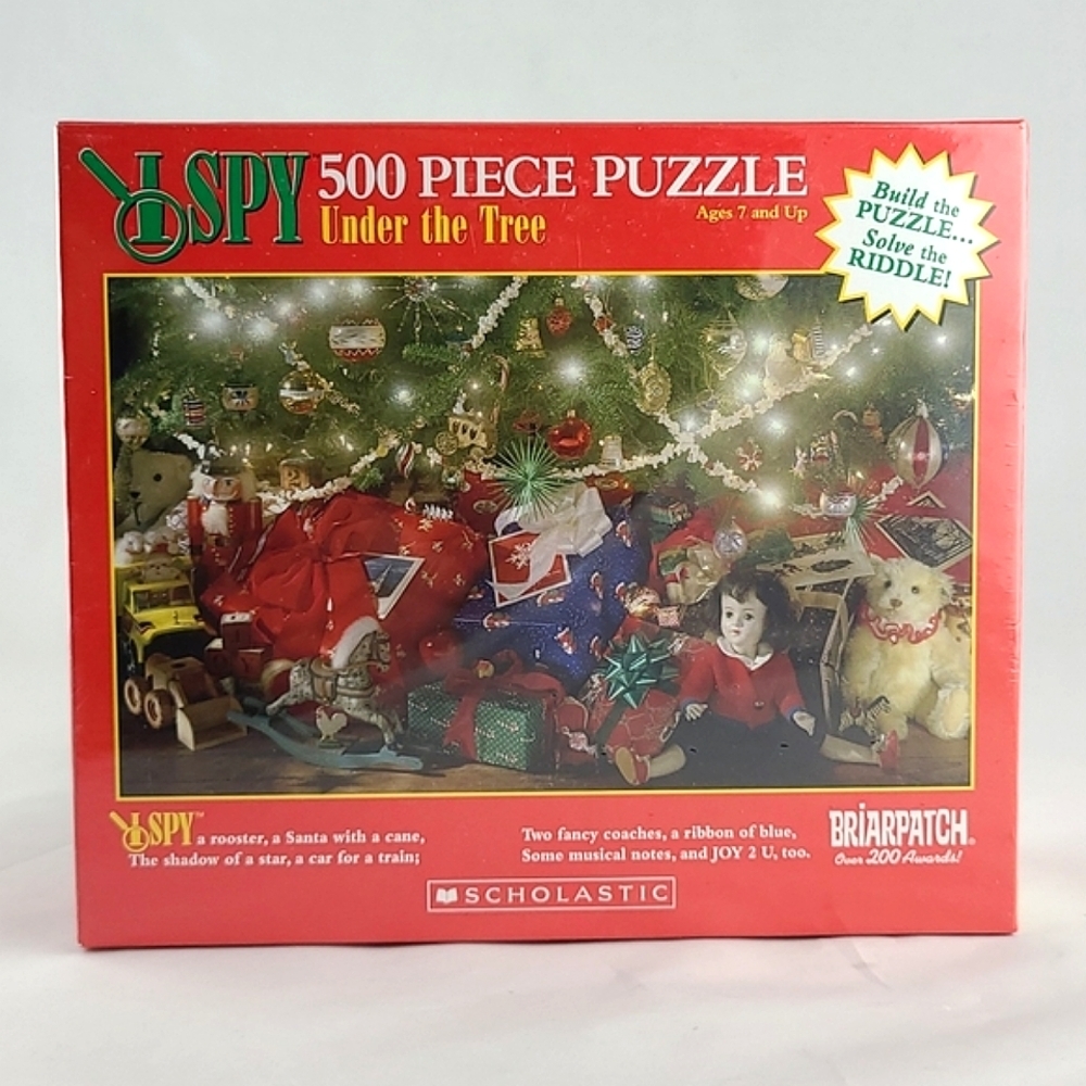 New Scholastic Vintage I Spy Under The Tree 500 Pieces Christmas Puzzle Age 7 Up